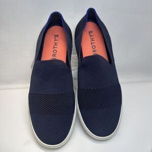 Rothy's The Sneaker Maritime Lattice Stitch Navy Slip On Shoes‎ Women's Size 11